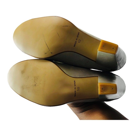 2975 Steve madden sz 10 snake embossed pumps heel colorful patchwork leather - Picture 7 of 7